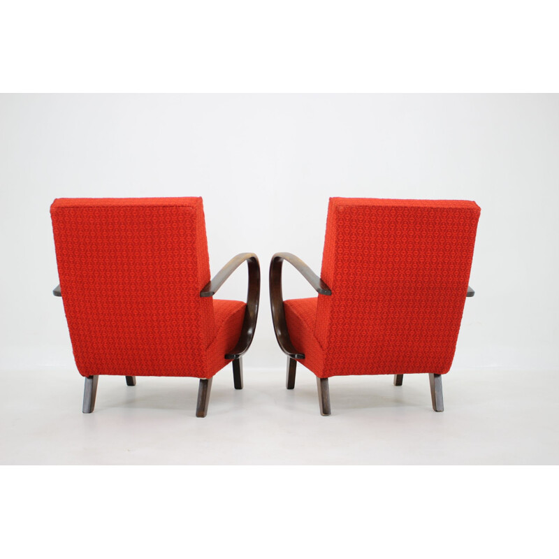 Pair of  armchairs  by Jindřich Halabala, 1950s