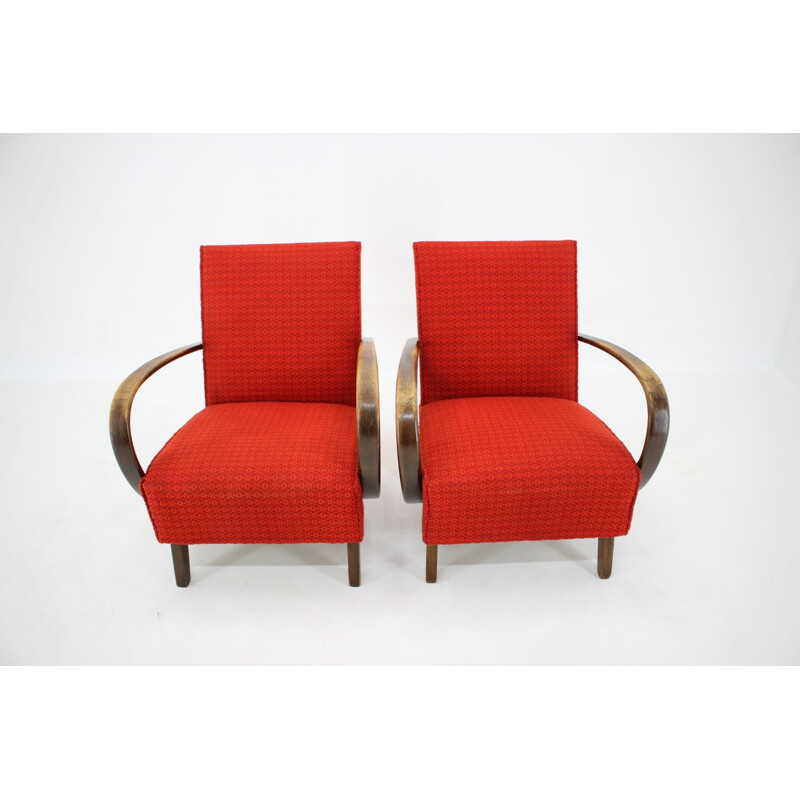 Pair of  armchairs  by Jindřich Halabala, 1950s