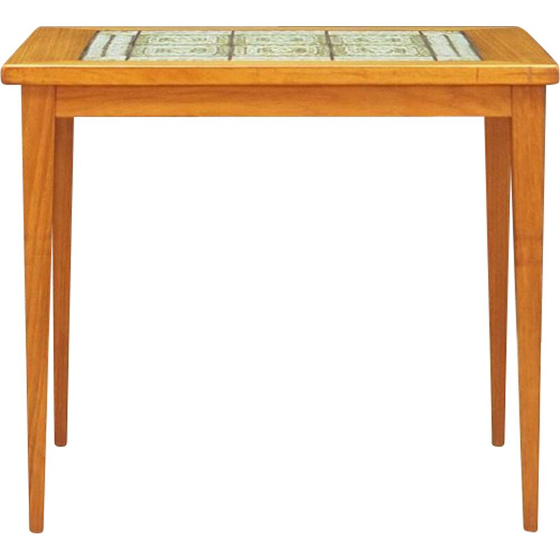 Vintage coffee table in teak and ceramic tiles, Denmark, 1970