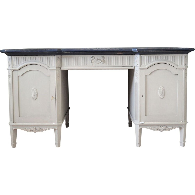 Vintage ash desk, french secession H. Schmidts 1960