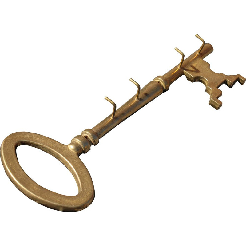 Vintage brass key ring, 1970