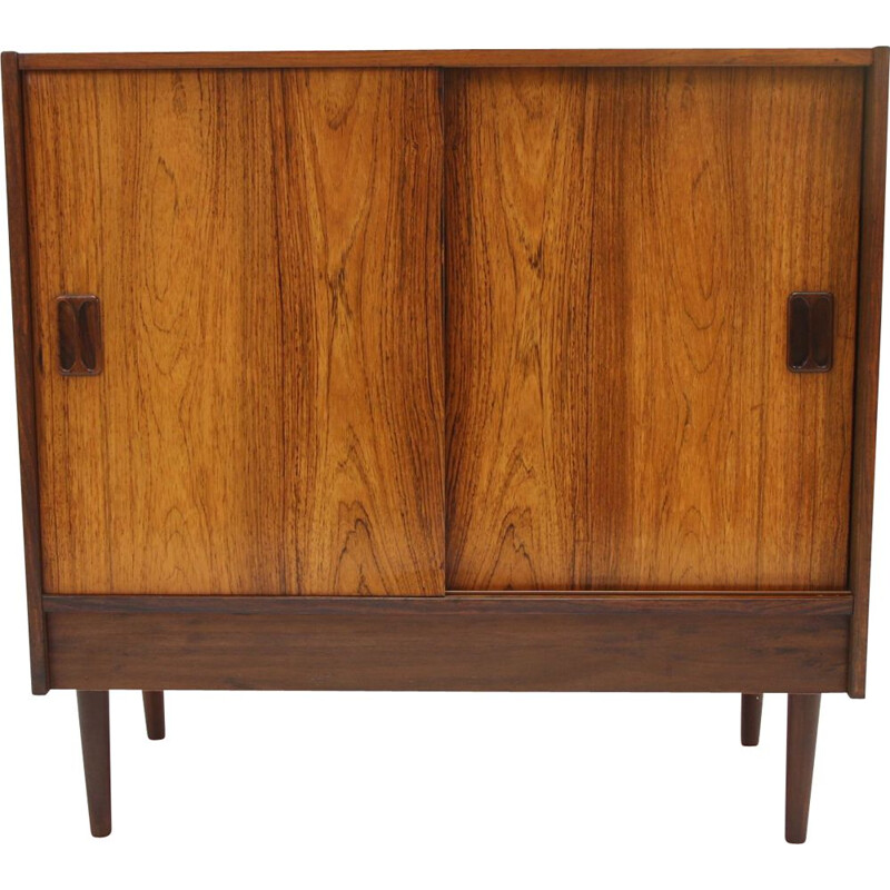 Vintage sliding door cabinet or chest of drawers  Rosewood veneer