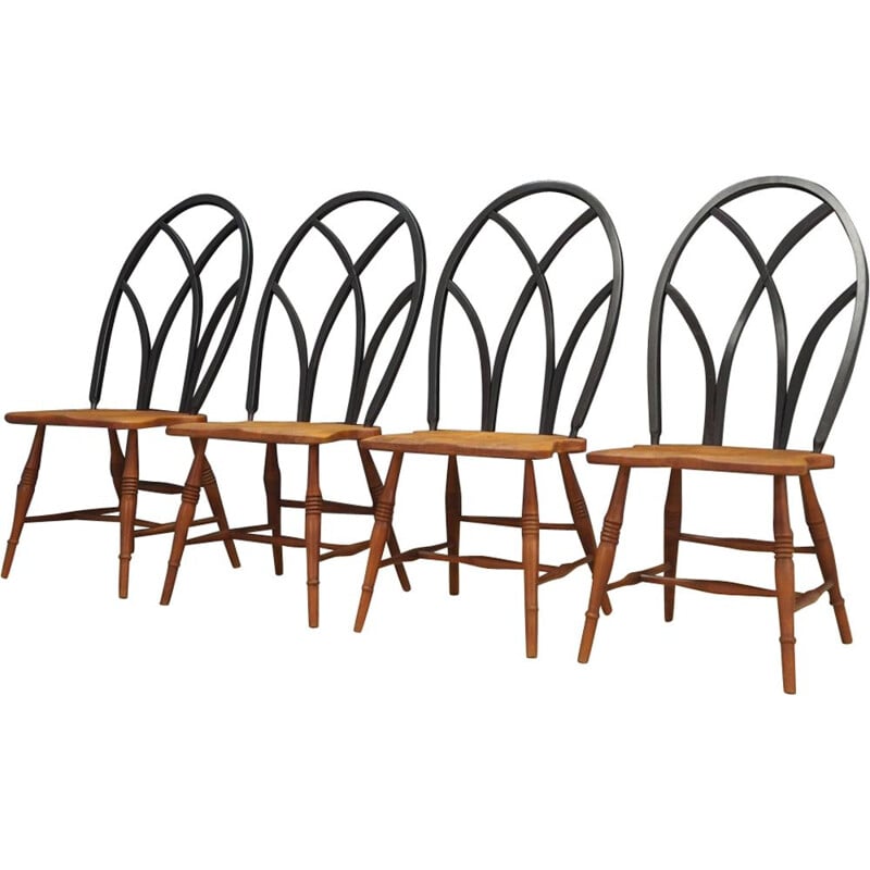 Set of 4 vintage chairs Scandinavian 1950