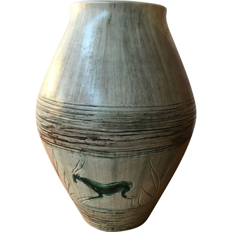 Vintage ceramic vase by Yoal, 1950