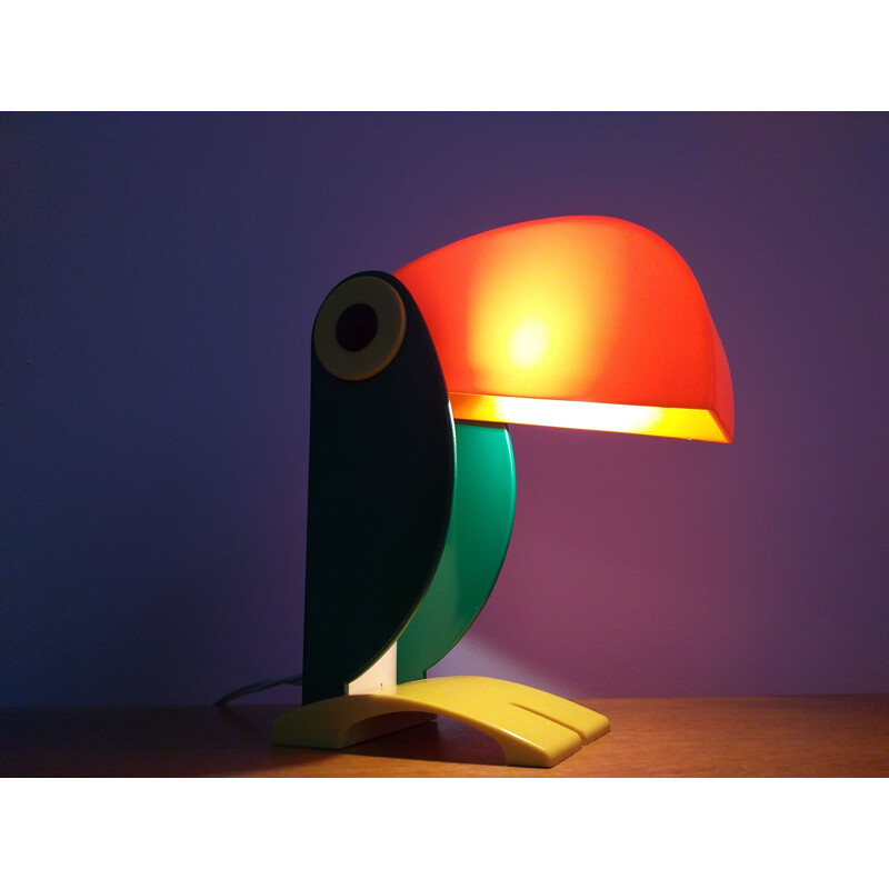 Mid Century Toucan Table Lamp for OTF Ferrari, Italy, 1960s