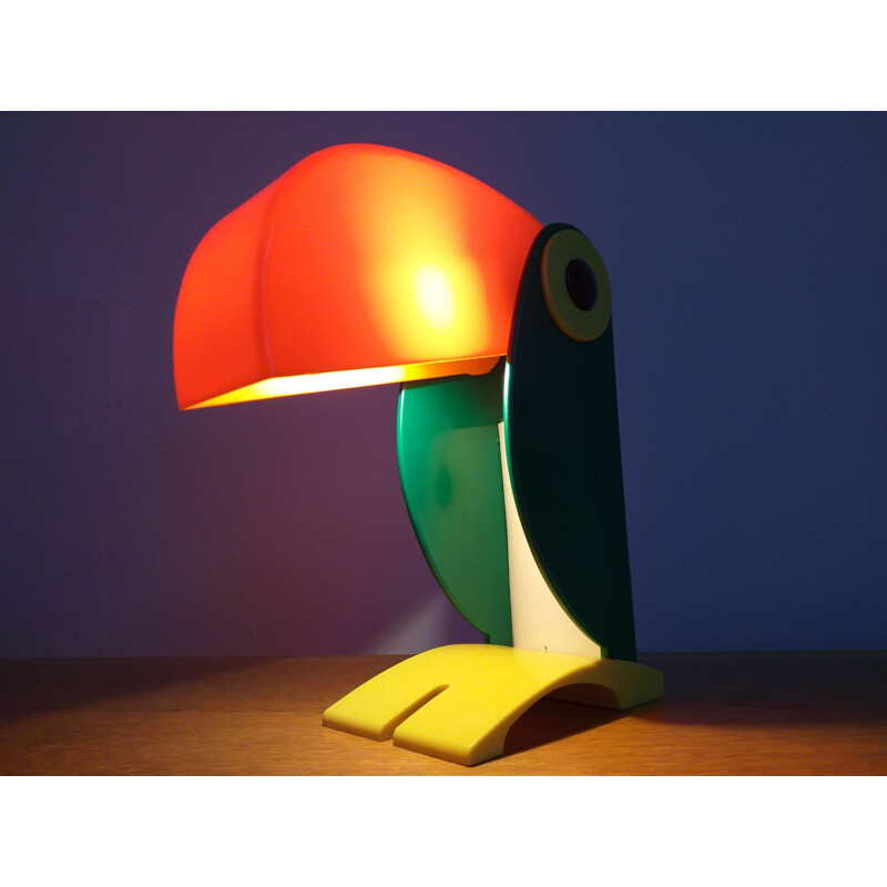 Lampe de table vintage Toucan  pour OTF Ferrari, Italie 1960