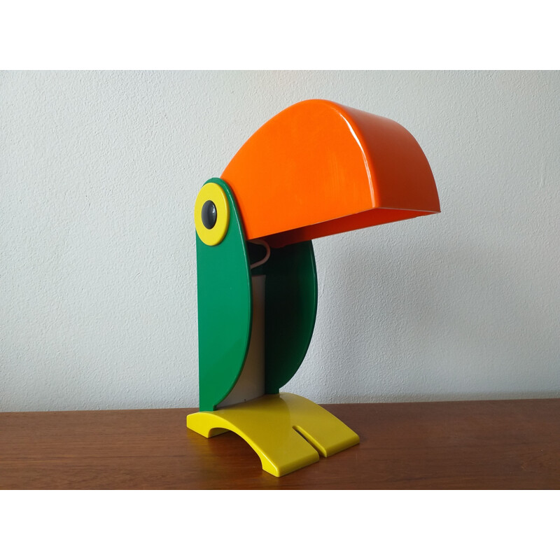 Mid Century Toucan Table Lamp for OTF Ferrari, Italy, 1960s