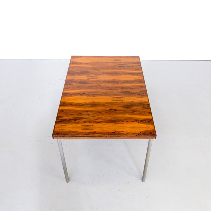 Vintage extendable rosewood veneer dining table by Sven Ivar Dysthe for Thereca 1960