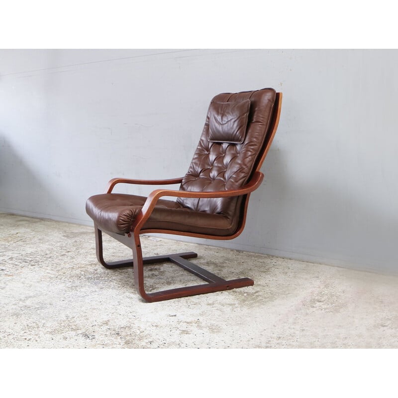 Vintage bentwood armchair,  Denmark, 1970