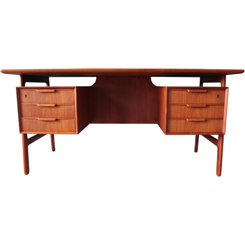 Omann Jun Mobelfabrik "Model 75" desk, Gunni OMANN - 1960s