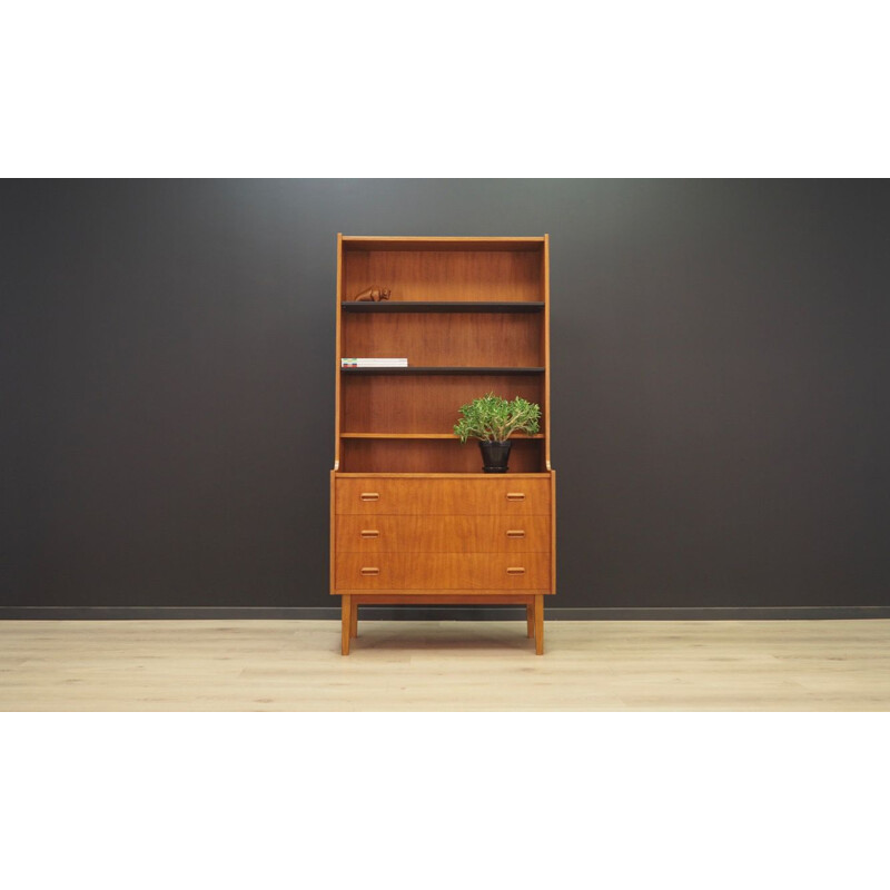 Vintage bookcase library teak Scandinavian 1970