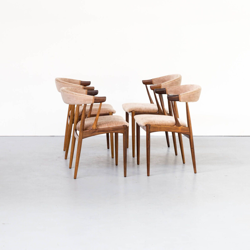 set of 4 Vintage cowhorn chairs for brdr Andersens Mobelfabrik 1960s