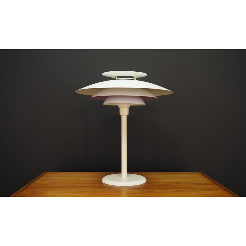 Vintage Form-Light table lamp metal white Danish 1970s