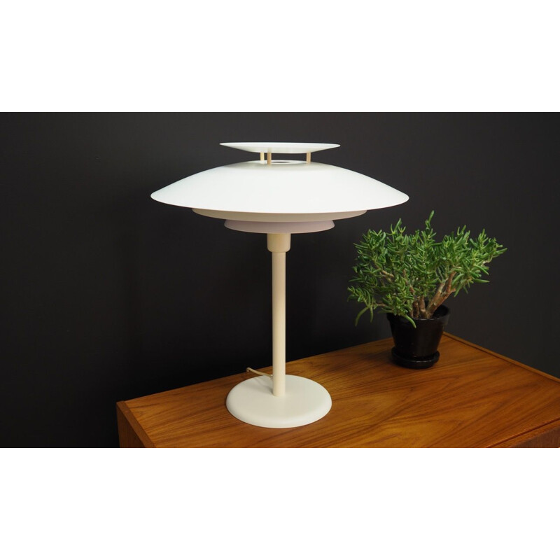 Vintage Form-Light table lamp metal white Danish 1970s
