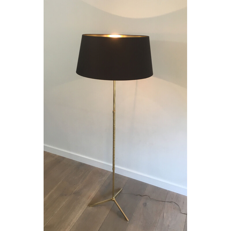 Vintage brass floor lamp, 1970