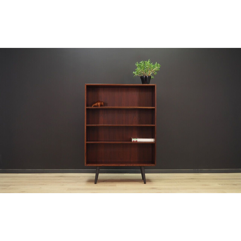 Vintage bookcase rosewood Scandinavian 1970s