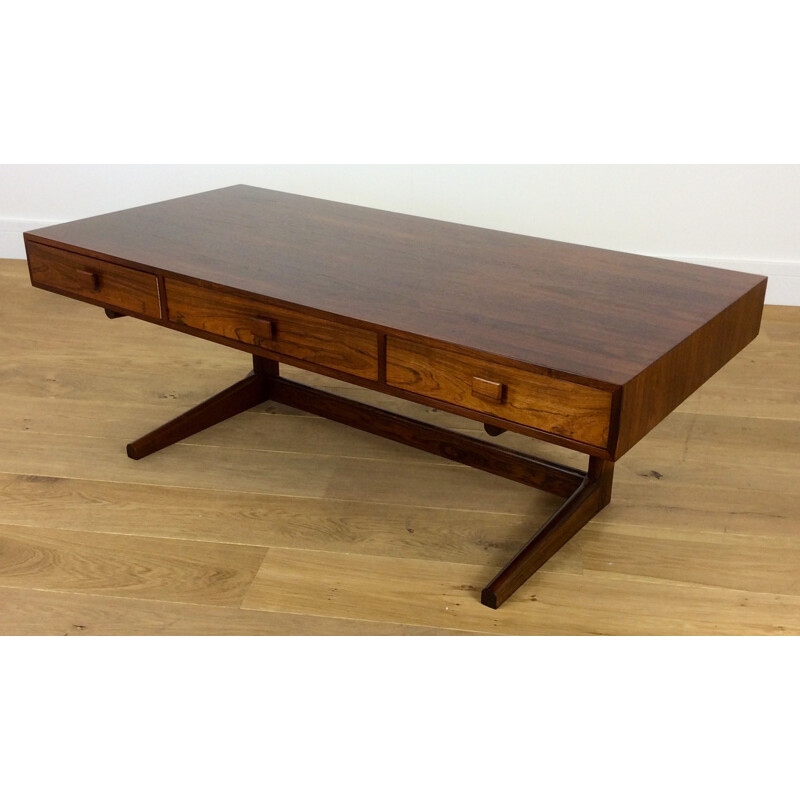 Mobelfabrik Scandinavian "3520 Farum" desk in rosewood, Georg PETERSENS - 1960s