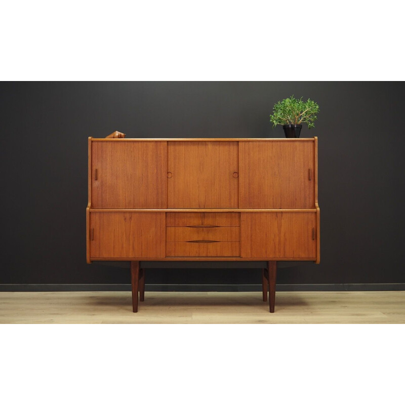 Vintage highboard teak Danish 1970s