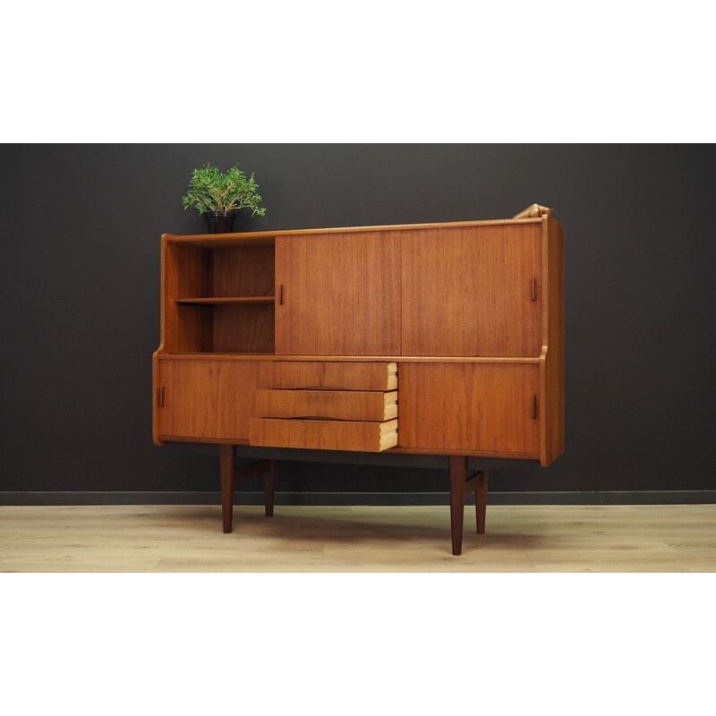 Vintage highboard teak Danish 1970s