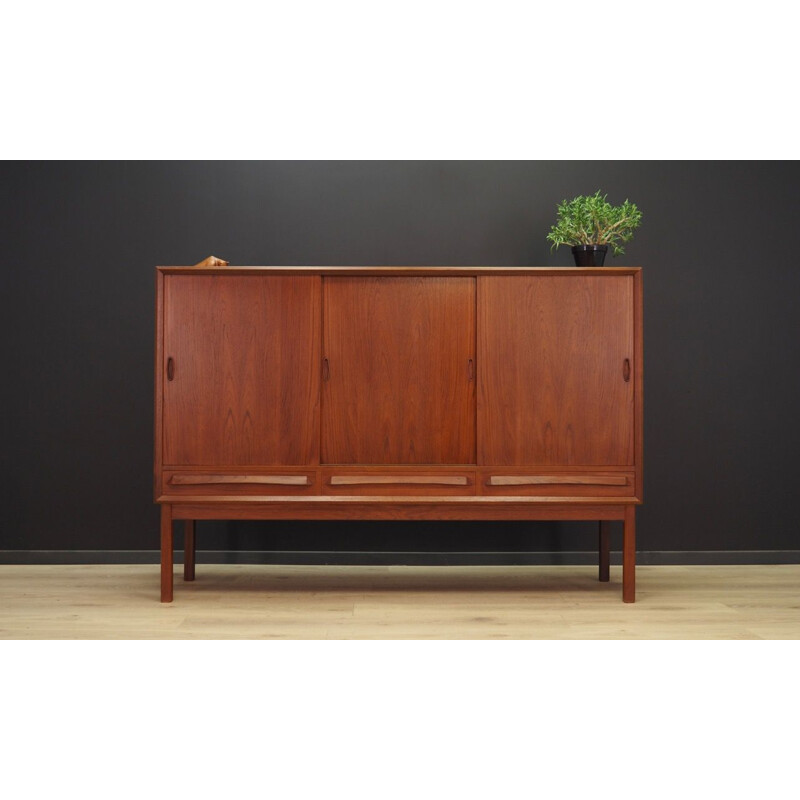 Vintage highboard teak Scandinavian 1970s