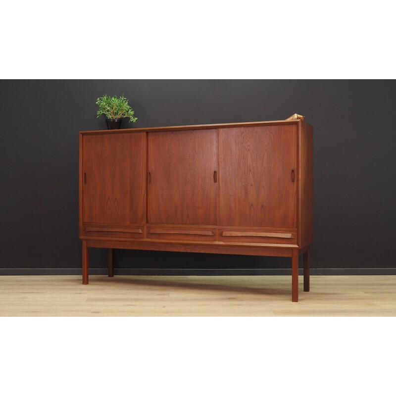 Vintage highboard teak Scandinavian 1970s