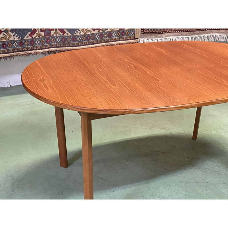 Table vintage en teck avec son allonge papillon 1970 