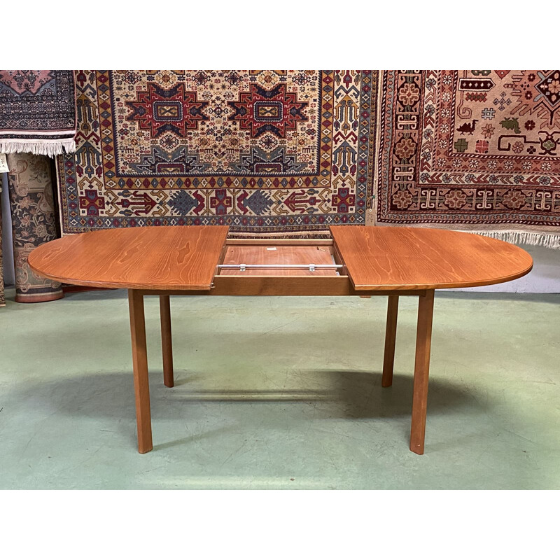 Vintage teak table with butterfly extension 1970 