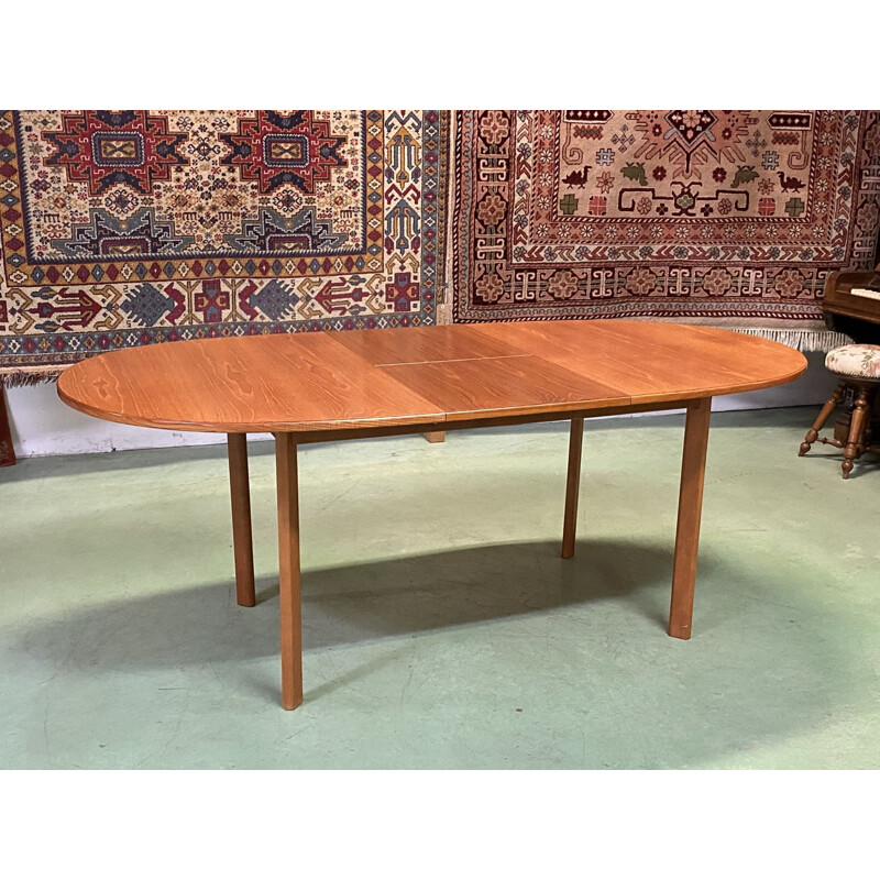 Vintage teak table with butterfly extension 1970 