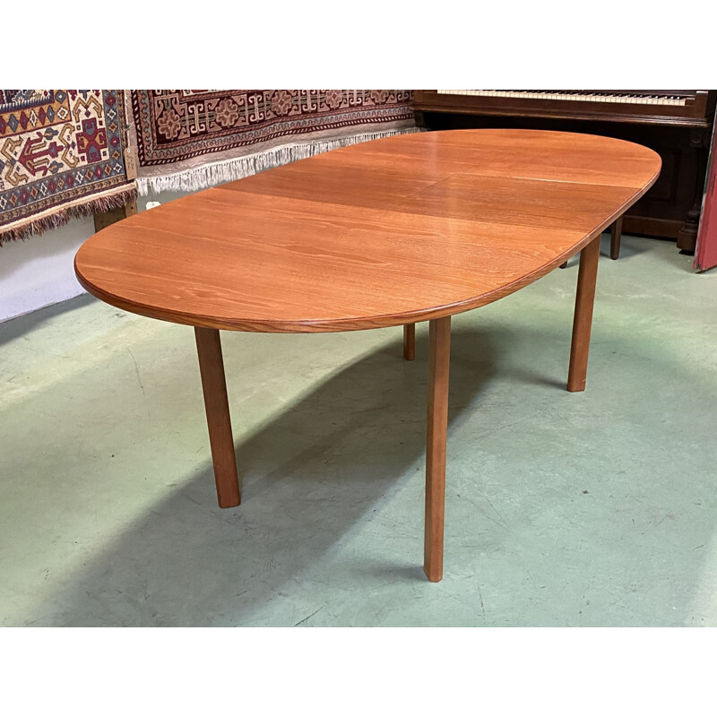 Vintage teak table with butterfly extension 1970 