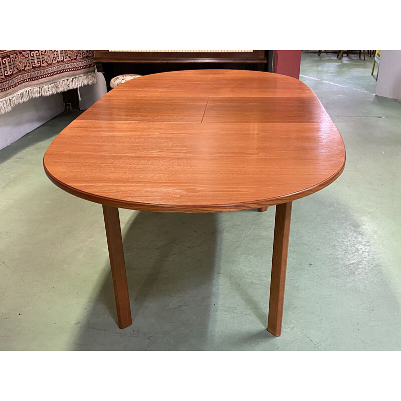 Vintage teak table with butterfly extension 1970 