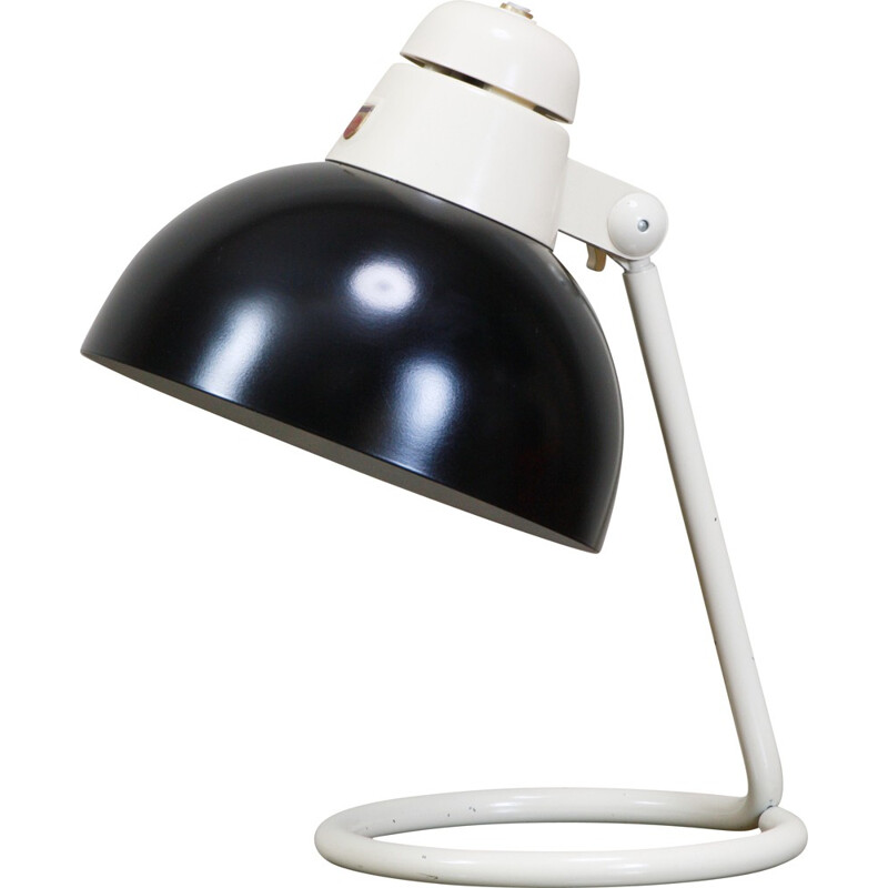 Lampe Philips en métal noir et blanc - 1950