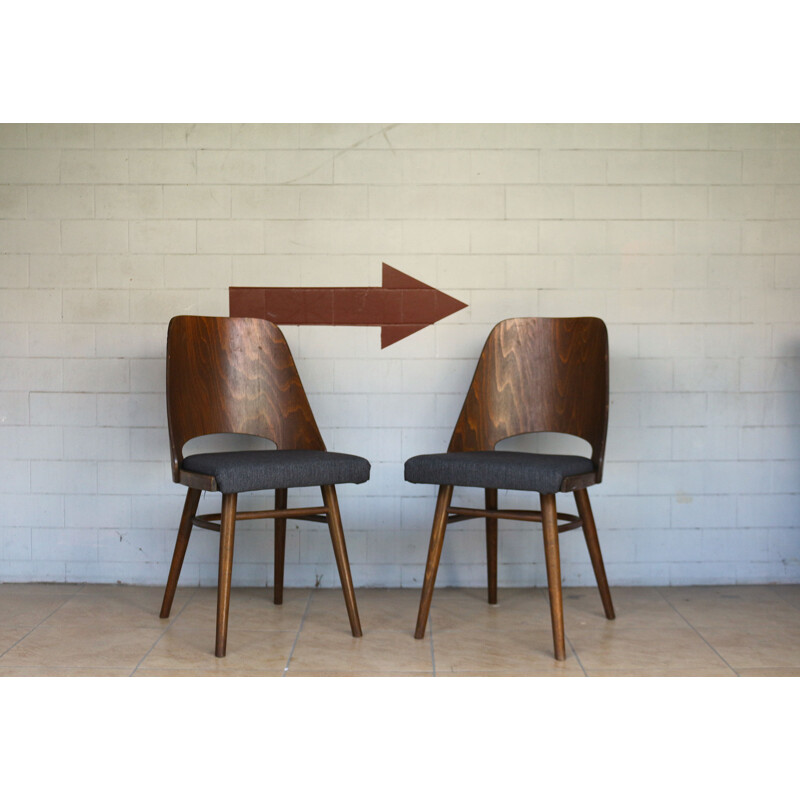 Set of 4 vintage dining chairs, Ton 1960