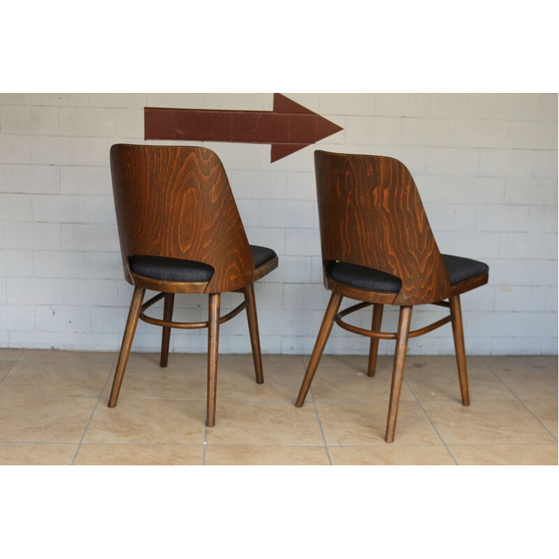 Set of 4 vintage dining chairs, Ton 1960