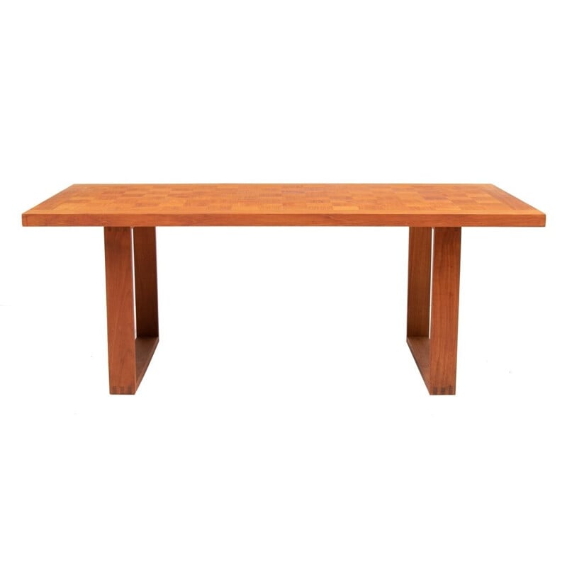 Vintage Chequered Teak Coffee Table by Paul Cadovius, France & Son Danish