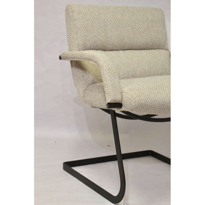 Pair of vintage Bauhaus steel armchairs 1960