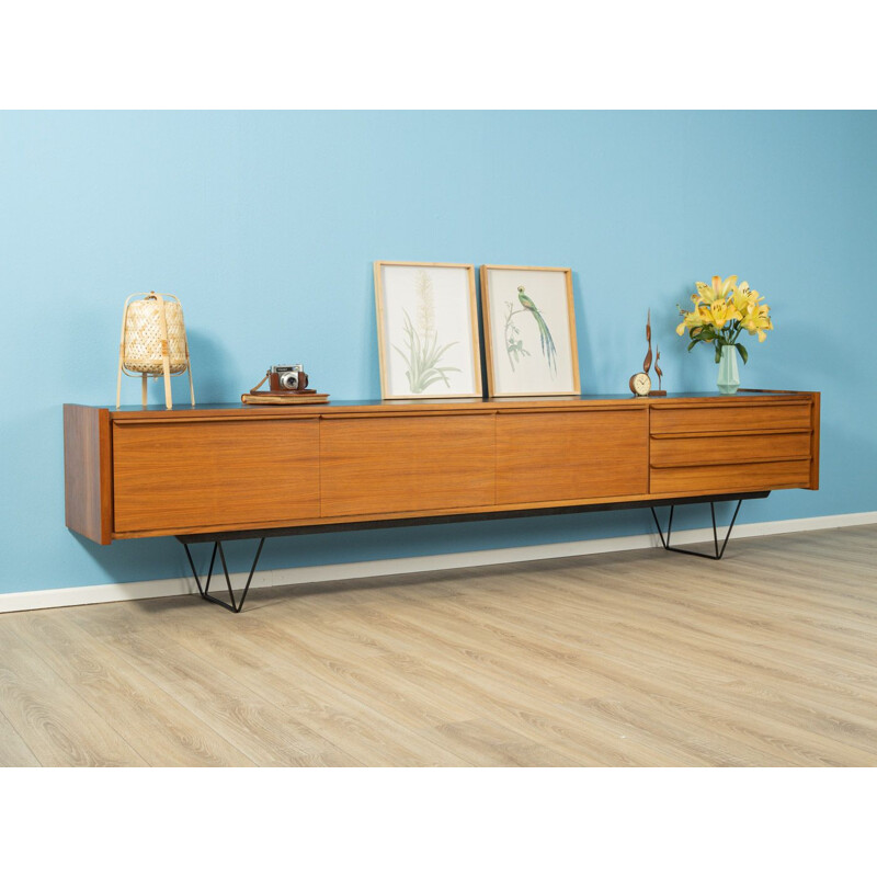 Vintage low Sideboard walnut 1960s