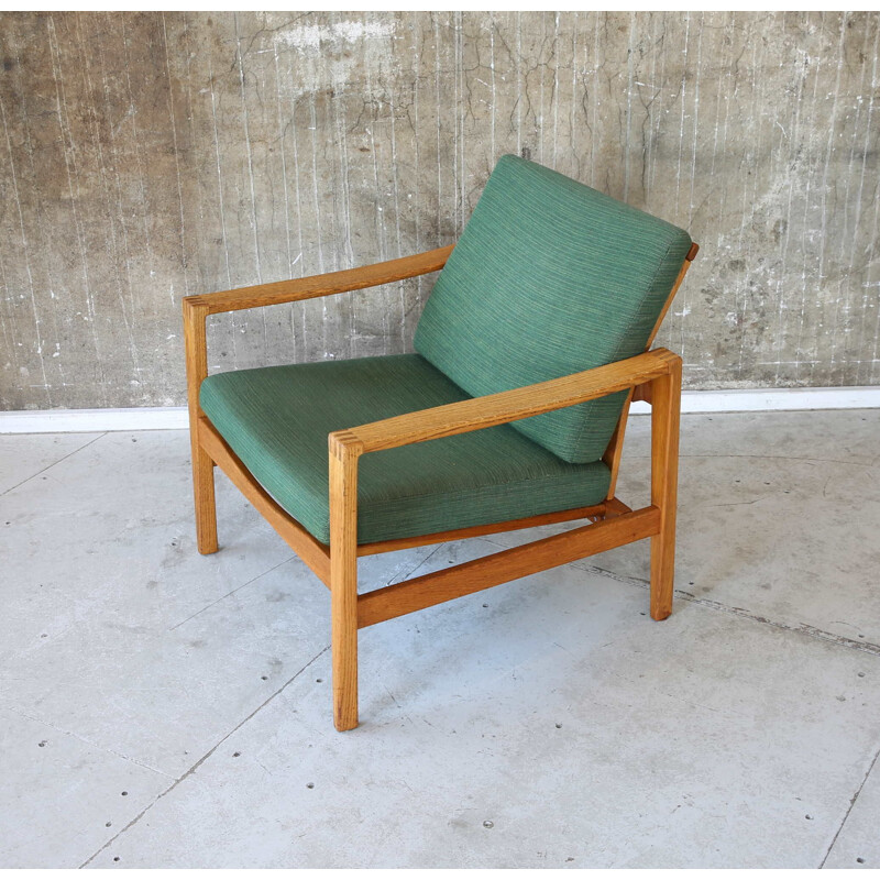 Vintage Easy Chair Oak  Wilkhahn Eiche Sessel 1950s