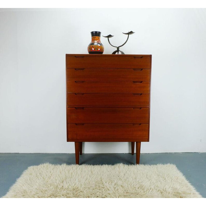 Vintage chest of drawers teak svend langkilde danish 1960s