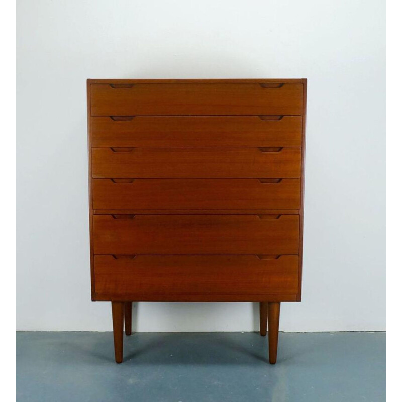 Vintage chest of drawers teak svend langkilde danish 1960s