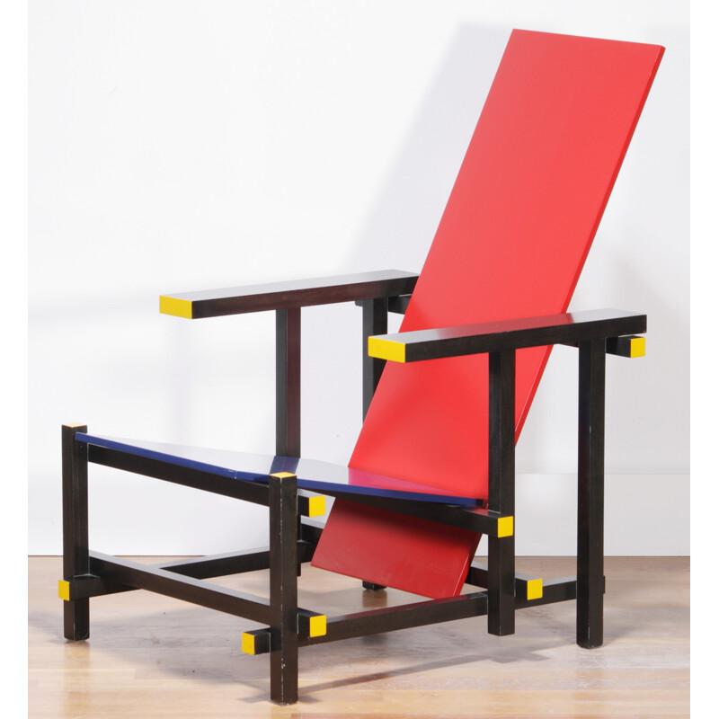 Vintage Cassina "Red-Blue" chair, Gerrit RIETVELD - 1973