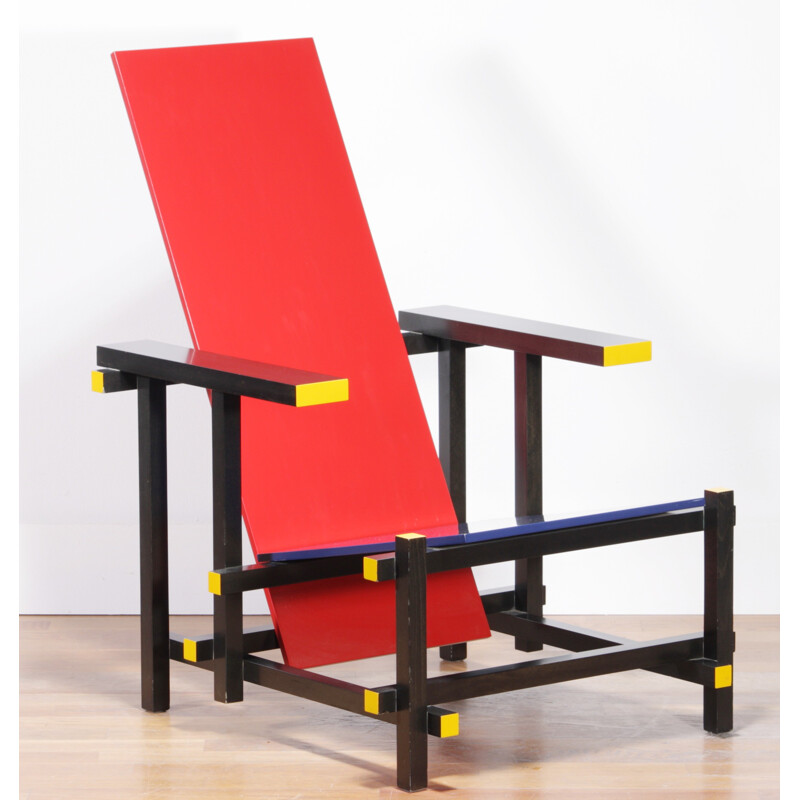 Vintage Cassina "Red-Blue" chair, Gerrit RIETVELD - 1973