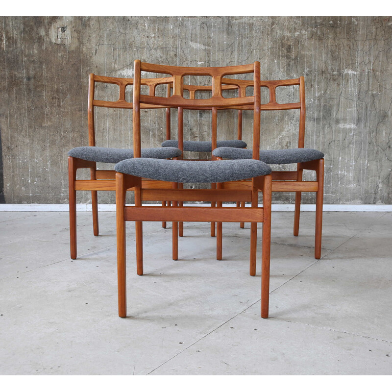 Set of 4 Vintage Dining Chairs, Denmark 1960