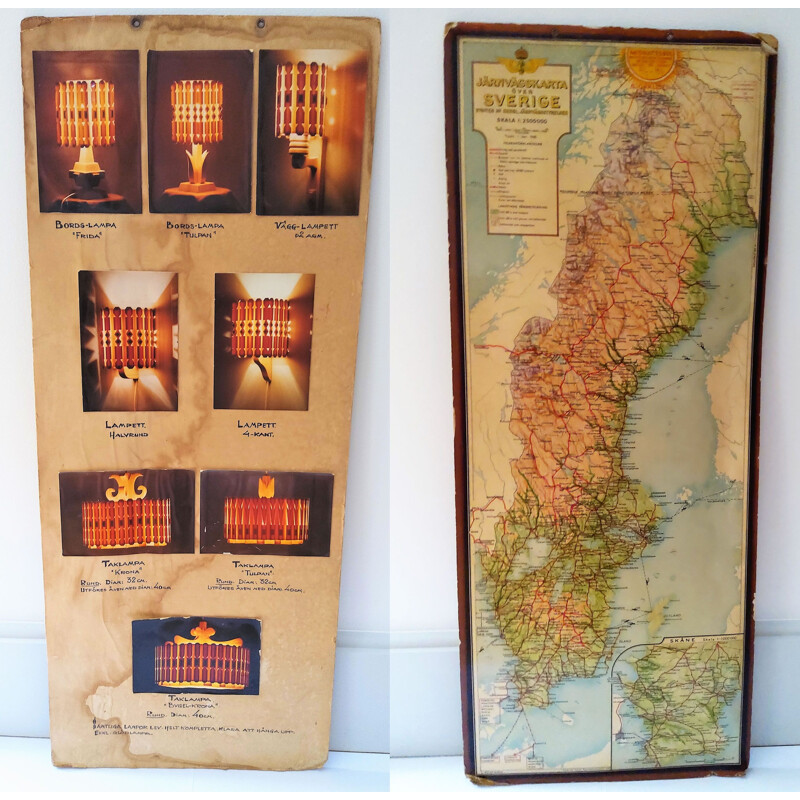 5 Appliques vintage en pin scandinaves 1960