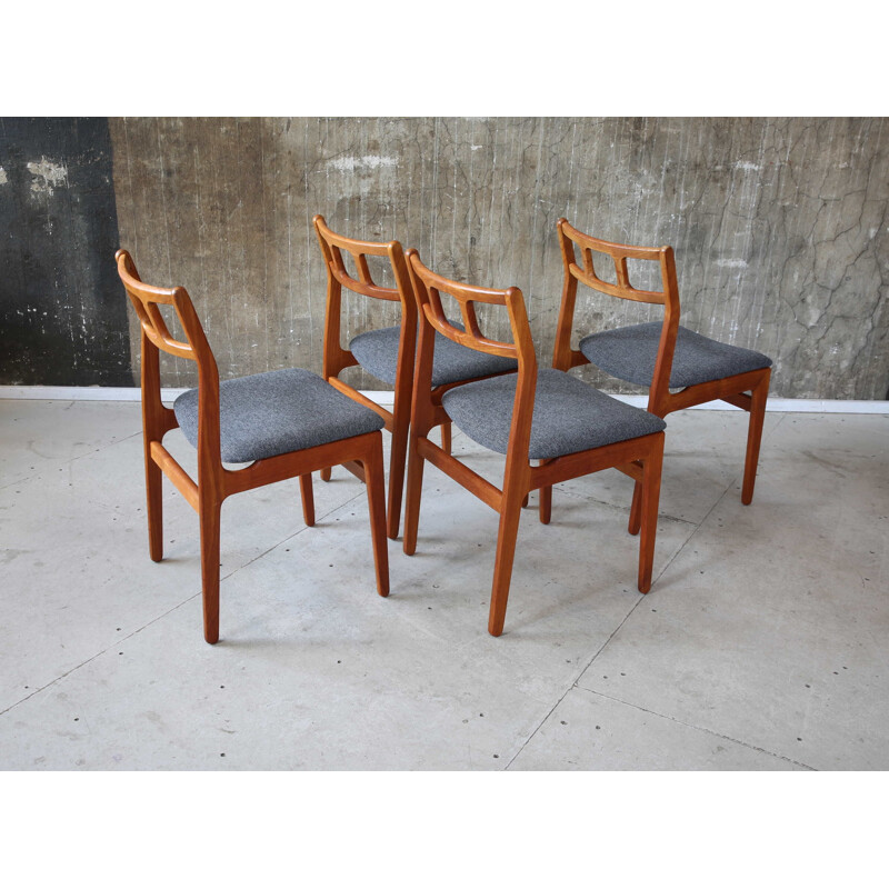 Set of 4 Vintage Dining Chairs, Denmark 1960