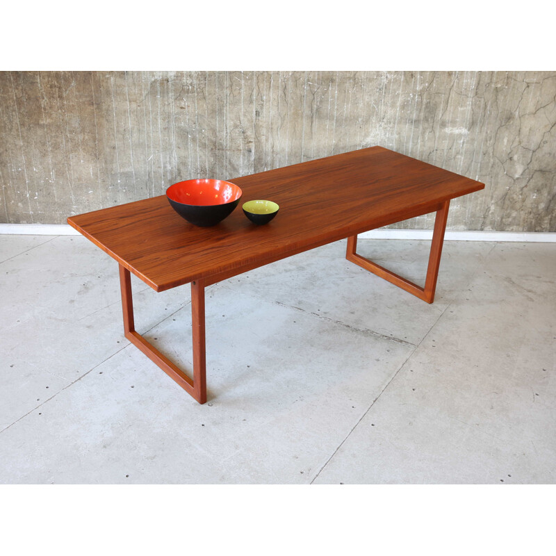 Vintage Anton Kildeberg Teak Coffee Table Danish 1960