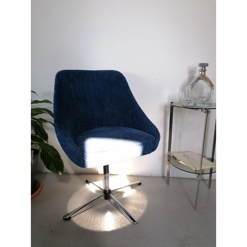 Vintage swivel office armchair 1970s