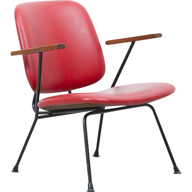 Red Kembo chair, W. H. GISPEN - 1954