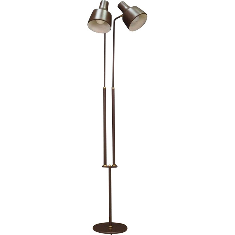 Vintage floor lamp metal in brown color 1970s