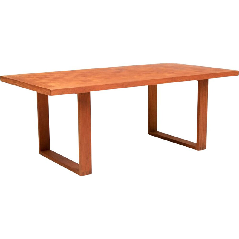 Vintage Chequered Teak Coffee Table by Paul Cadovius, France & Son Danish