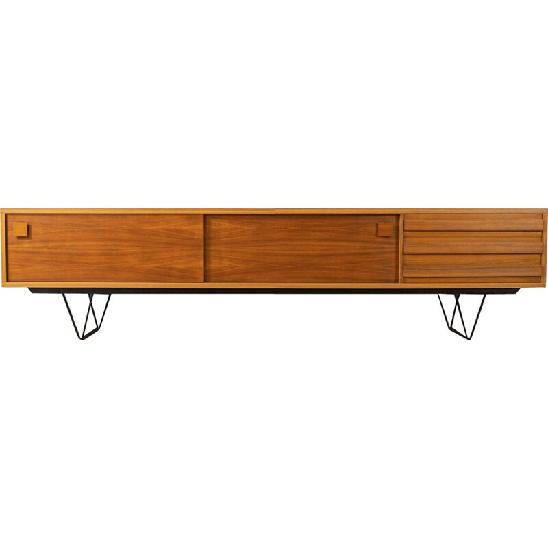 Vintage low Sideboard walnut 1960s